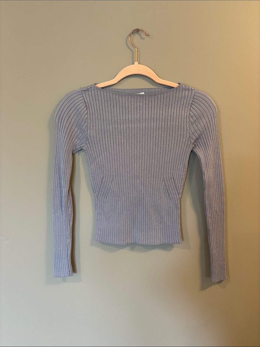 Abercrombie & Fitch Gray Ribbed Top
